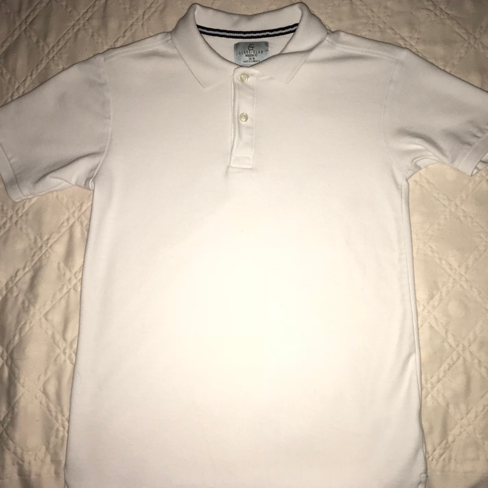 Boys White Polo style shirt